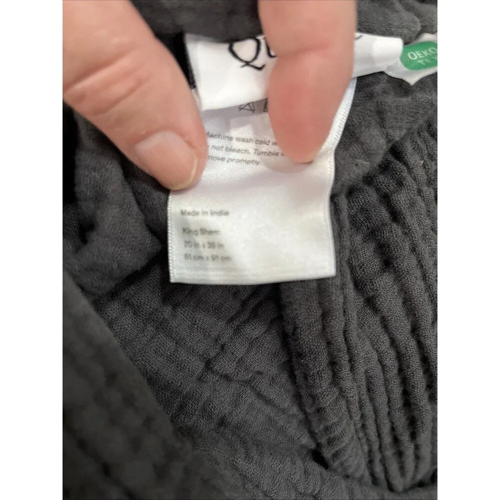 Quince European Linen Duvet Cover, King/Cal King, Charcoal